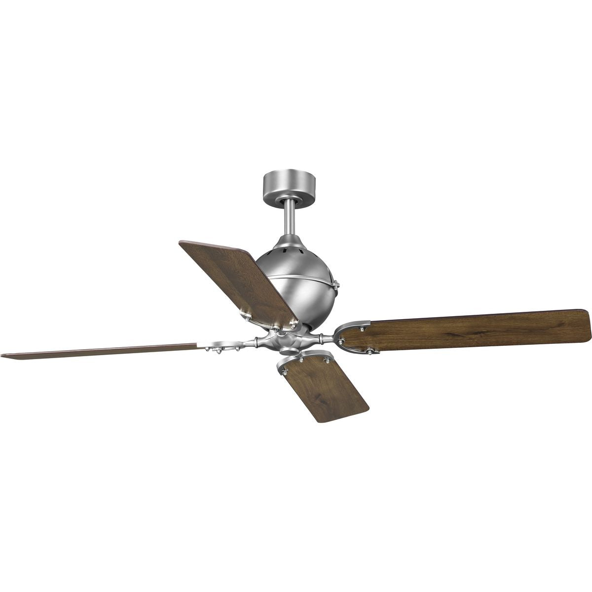 PROGRESS LIGHTING P250010-081 Antique Nickel Royer Collection 56" Four-Blade Antique Nickel Ceiling Fan