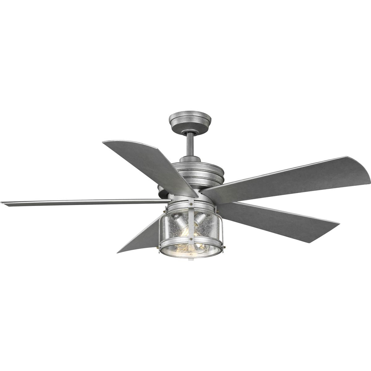 PROGRESS LIGHTING P250011-141-WB Galvanized Finish Midvale Collection 5-Blade Galvanized 56-Inch AC Motor Coastal Ceiling Fan