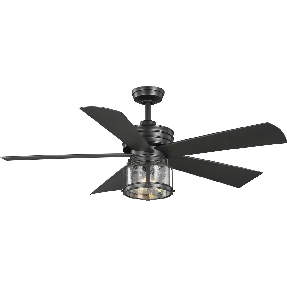 PROGRESS LIGHTING P250011-171-WB Blistered Iron Midvale Collection 5-Blade Blistered Iron 56-Inch AC Motor Coastal Ceiling Fan