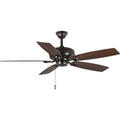 PROGRESS LIGHTING P250016-129 Architectural Bronze Edgefield Collection 52" Five-Blade Ceiling Fan