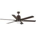 PROGRESS LIGHTING P250026-129-30 Architectural Bronze Arlo Collection 60" Indoor/Outdoor Six-Blade Architectural Bronze Ceiling Fan