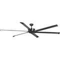 PROGRESS LIGHTING P250030-031 Black Huff Collection Indoor/Outdoor 96" Six-Blade Black Ceiling Fan