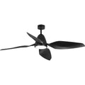 PROGRESS LIGHTING P250032-031-30 Black Holland Collection 60" Four-Blade Black Ceiling Fan