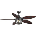PROGRESS LIGHTING P250034-129-WB Architectural Bronze Alfresco Collection 54" Indoor/Outdoor Five-Blade Architectural Bronze Ceiling Fan