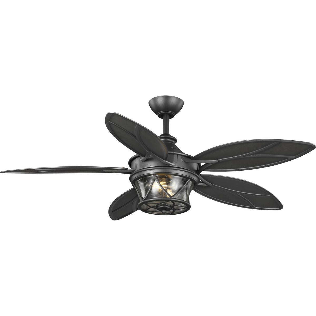 PROGRESS LIGHTING P250034-171-WB Blistered Iron Alfresco Collection 54" Indoor/Outdoor Five-Blade Blistered Iron Ceiling Fan