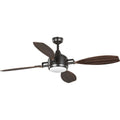 PROGRESS LIGHTING P250040-129-30 Architectural Bronze Rudder Collection Indoor/Outdoor 56" Four-Blade Bronze Ceiling Fan