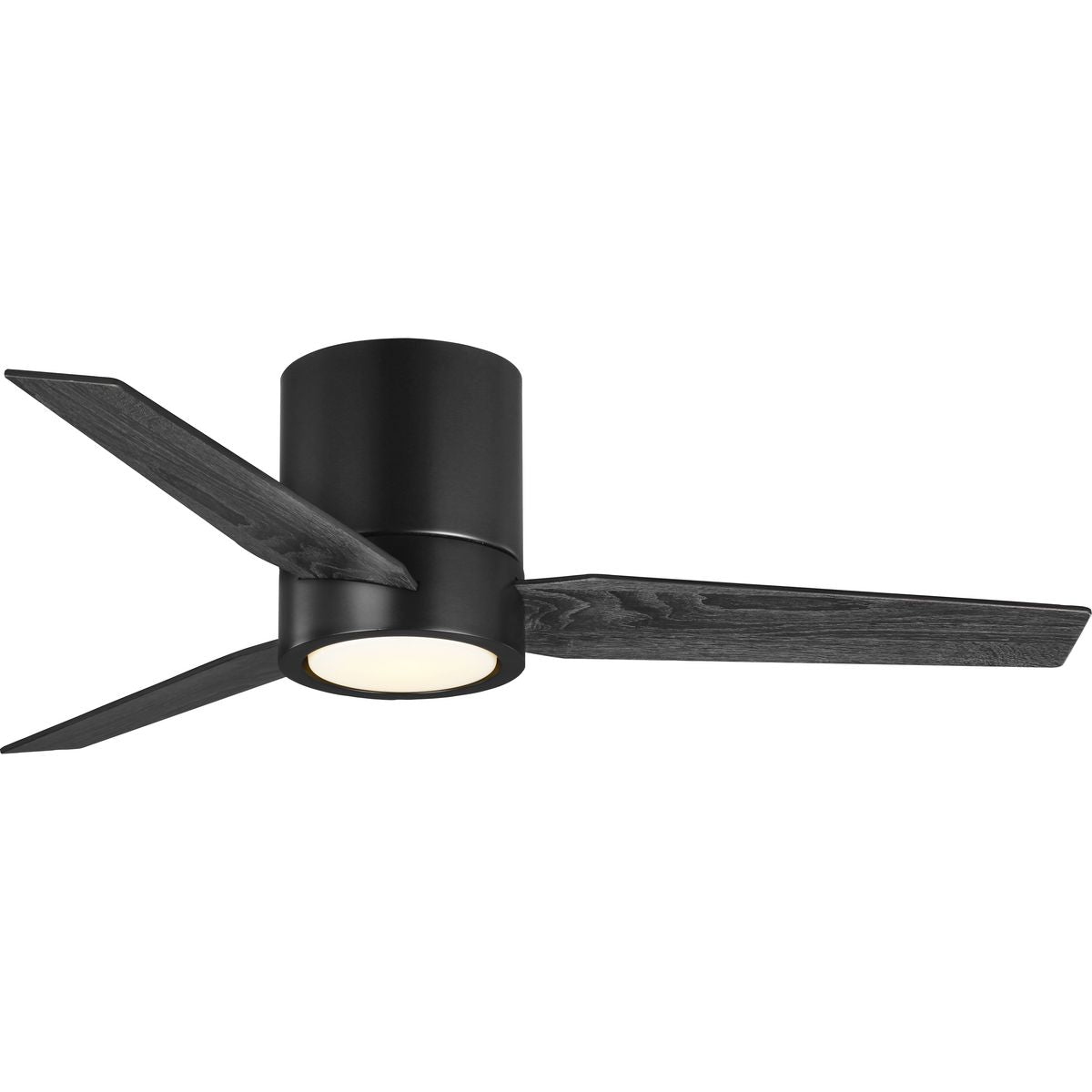 PROGRESS LIGHTING P250058-031-30 Black Braden Collection 44" 3-Blade Matte Black LED Mid-Century Modern Indoor Hugger Ceiling Fan