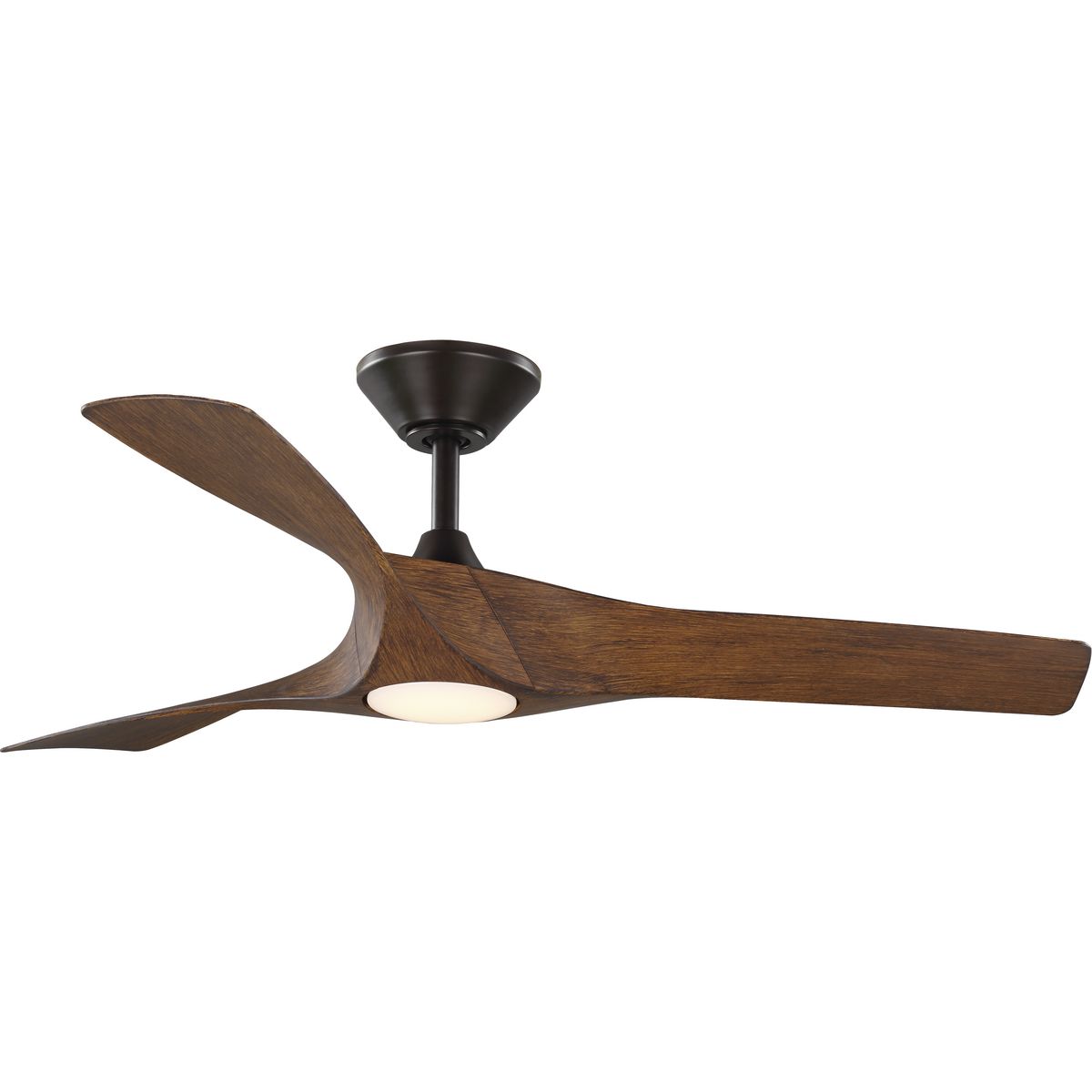 PROGRESS LIGHTING P250060-179-30 Koa Woodgrain Ryne Collection 52" 3-Blade Woodgrain LED Transitional Indoor/Outdoor DC Ceiling Fan