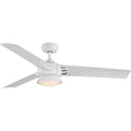 PROGRESS LIGHTING P250062-028-30 Satin White Edwidge Collection 3-Blade White 52-Inch DC Motor LED Contemporary Ceiling Fan