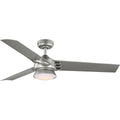 PROGRESS LIGHTING P250062-152-30 Painted Nickel Edwidge Collection 3-Blade Painted Nickel 52-Inch DC Motor LED Contemporary Ceiling Fan