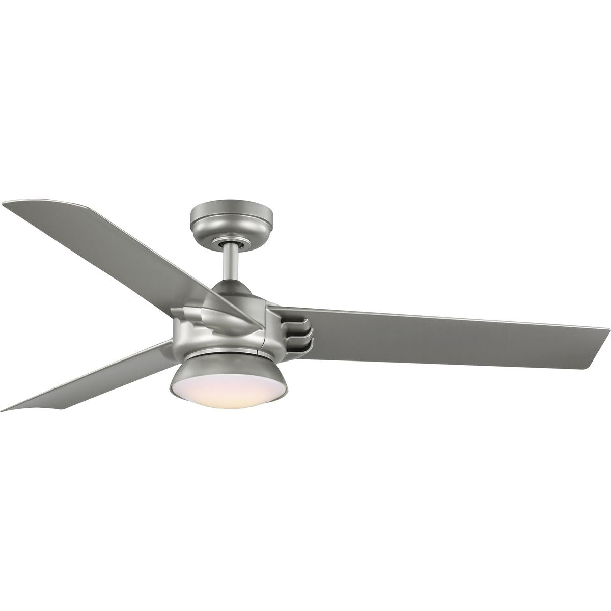 PROGRESS LIGHTING P250062-152-30 Painted Nickel Edwidge Collection 3-Blade Painted Nickel 52-Inch DC Motor LED Contemporary Ceiling Fan