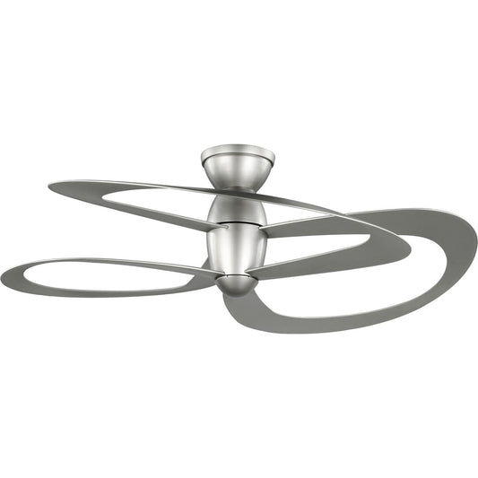 PROGRESS LIGHTING P250063-152 Painted Nickel Willacy Collection 3-Blade Painted Nickel 48-Inch DC Motor Contemporary Ceiling Fan