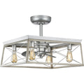 PROGRESS LIGHTING P250067-141-WB Galvanized Finish Briarwood Collection 22-Inch 3-Blade Galvanized AC Motor Farmhouse Ceiling Fan