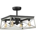 PROGRESS LIGHTING P250067-143-WB Graphite Briarwood Collection 22-Inch 3-Blade Graphite AC Motor Farmhouse Ceiling Fan