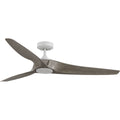PROGRESS LIGHTING P250069-151 Cottage White Manvel Collection 60 in. Three-Blade Cottage White Urban Industrial Ceiling Fan with Full function 6 speed remote Remote Control with batteries