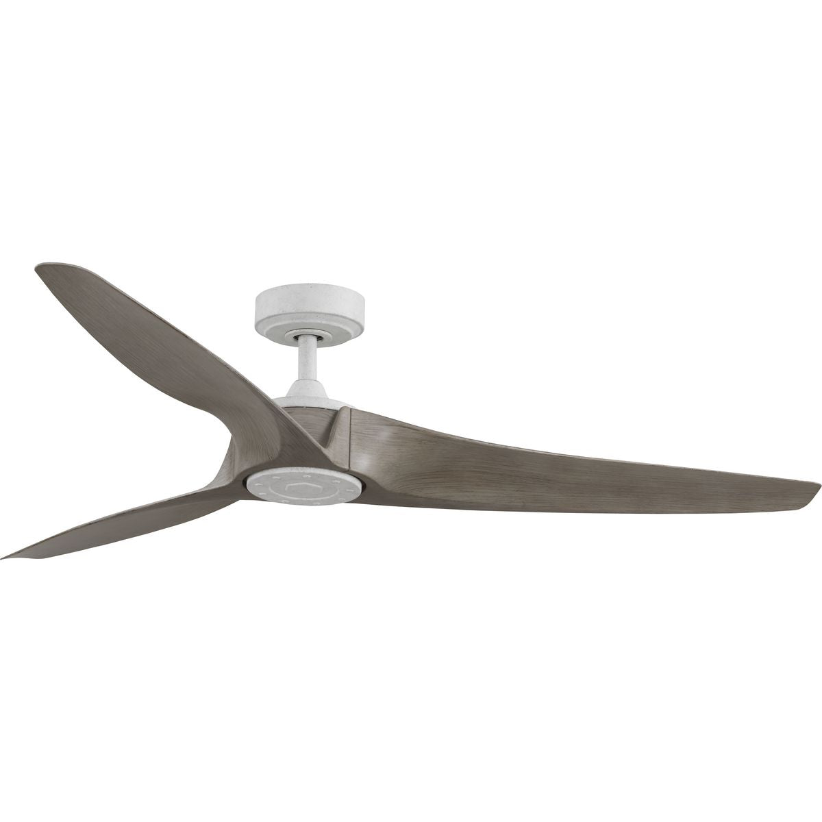 PROGRESS LIGHTING P250069-151 Cottage White Manvel Collection 60 in. Three-Blade Cottage White Urban Industrial Ceiling Fan with Full function 6 speed remote Remote Control with batteries