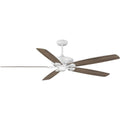 PROGRESS LIGHTING P250070-028 Satin White Kennedale Collection 72-Inch Five-Blade DC Motor Transitional Ceiling Fan Driftwood/Matte White
