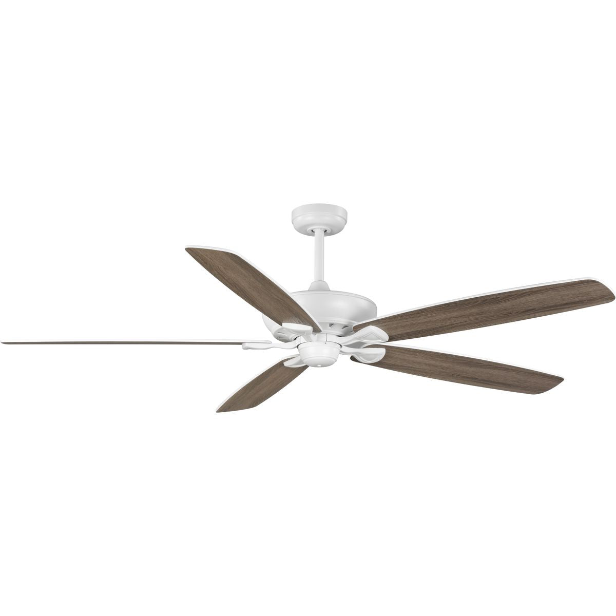 PROGRESS LIGHTING P250070-028 Satin White Kennedale Collection 72-Inch Five-Blade DC Motor Transitional Ceiling Fan Driftwood/Matte White