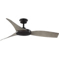 PROGRESS LIGHTING P250071-020 Antique Bronze Spicer Collection 54" Three-Blade Antique wood/Antique Bronze Indoor/Outdoor DC Motor Contemporary Ceiling Fan