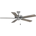 PROGRESS LIGHTING P250080-015 Polished Chrome AirPro 52 in. Polished Chrome 5-Blade AC Motor Transitional Ceiling Fan