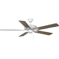 PROGRESS LIGHTING P250080-030 White AirPro 52 in. White 5-Blade AC Motor Transitional Ceiling Fan