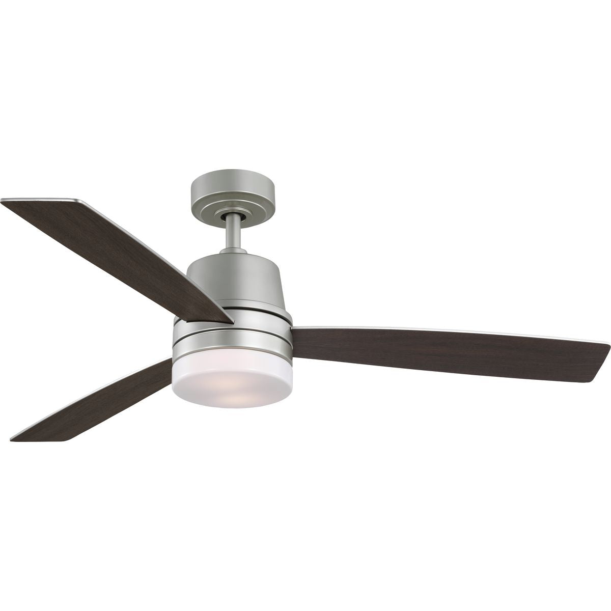 PROGRESS LIGHTING P250093-152-WB Painted Nickel Trevina IV Collection 52 in. Three-Blade Painted Nickel Transitional Ceiling Fan with LED Light Kit