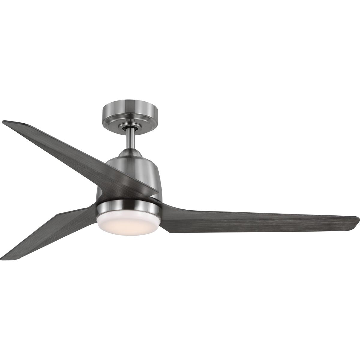 PROGRESS LIGHTING P250094-009-30 Brushed Nickel Upshur Collection 52 in. Brushed Nickel Transitional Ceiling Fan with LED Light Kit