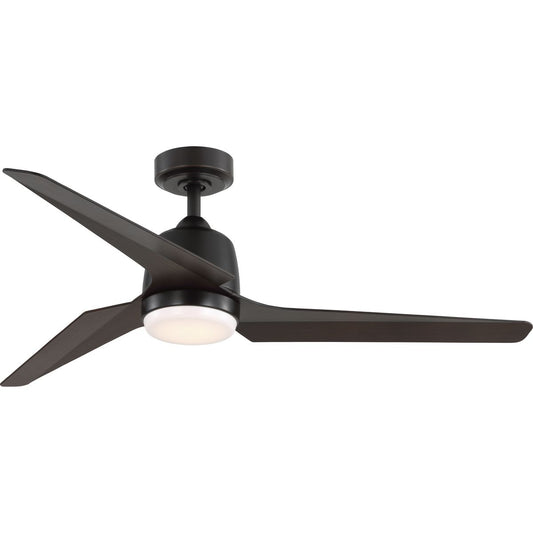 PROGRESS LIGHTING P250094-020-30 Antique Bronze Upshur Collection 52 in. Antique Bronze Transitional Ceiling Fan with LED Light Kit