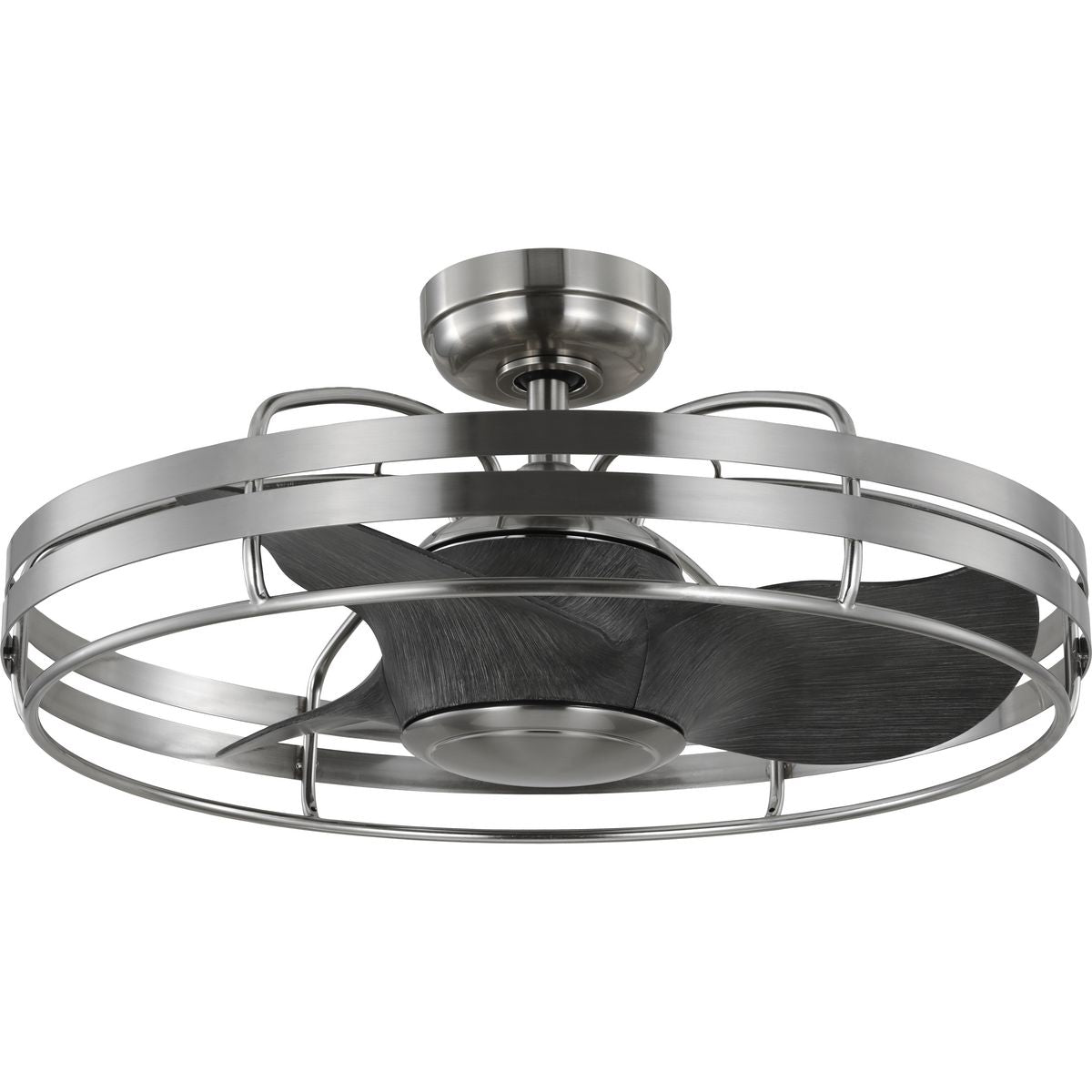 PROGRESS LIGHTING P250096-009 Brushed Nickel Bastrop Collection 26 in. Three-Blade Brushed Nickel Transitional Ceiling Fan with 3 Speed Remote Control