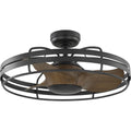 PROGRESS LIGHTING P250096-143 Graphite Bastrop Collection 26 in. Three-Blade GraphiteTransitional Ceiling Fan with 3 Speed Remote Control