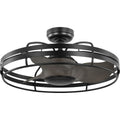 PROGRESS LIGHTING P250096-31M Matte Black Bastrop Collection 26 in. Three-Blade Matte Black Transitional Ceiling Fan with 3 Speed Remote Control