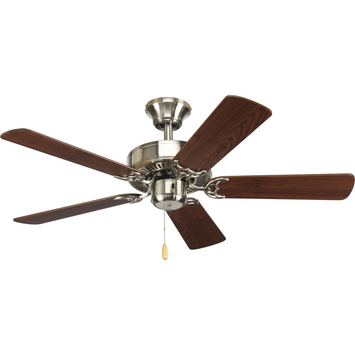 PROGRESS LIGHTING P2500-09 Brushed Nickel AirPro Collection Builder 42" 5-Blade Ceiling Fan