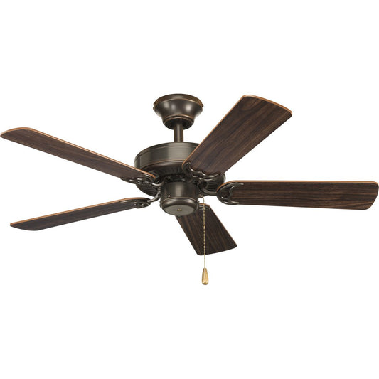 PROGRESS LIGHTING P2500-20 Antique Bronze AirPro Collection Builder 42" 5-Blade Ceiling Fan