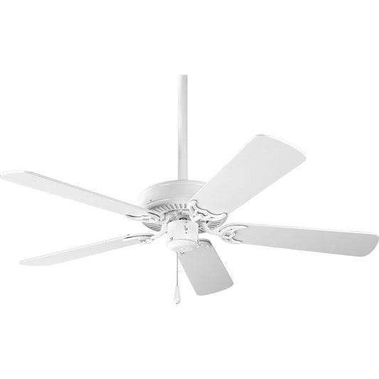 PROGRESS LIGHTING P2500-30 White AirPro Collection Builder 42" 5-Blade Ceiling Fan