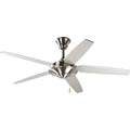 PROGRESS LIGHTING P2530-09 Brushed Nickel AirPro Collection 54" Five-Blade Fan