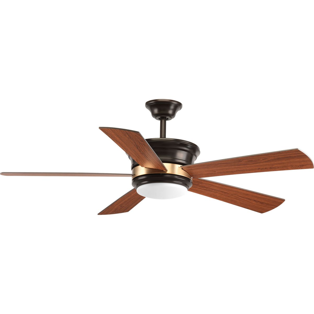 PROGRESS LIGHTING P2540-2030K Antique Bronze Harranvale Collection 54" 5 Blade Fan w/ LED Light