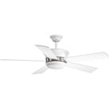 PROGRESS LIGHTING P2540-3030K White Harranvale Collection 54" 5 Blade Fan w/ LED Light