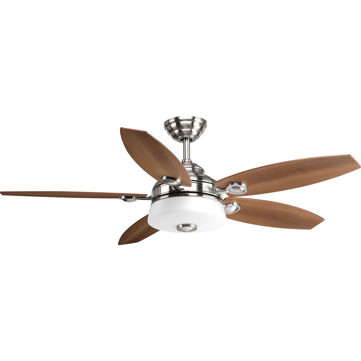 PROGRESS LIGHTING P2544-0930K Brushed Nickel Graceful Collection 54" 5 Blade Fan w/ LED Light