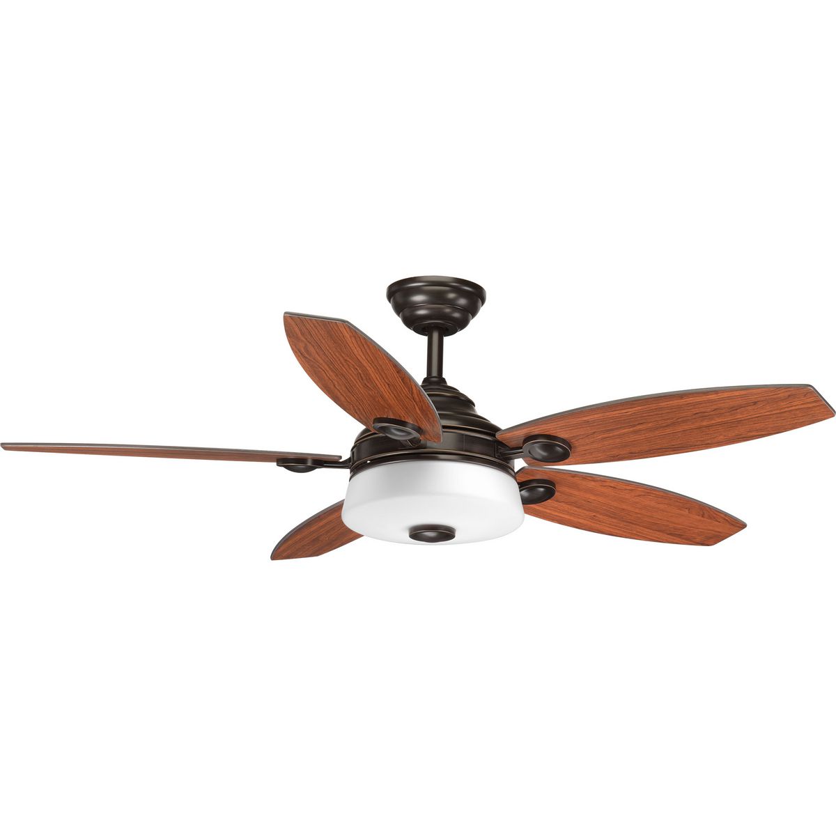 PROGRESS LIGHTING P2544-2030K Antique Bronze Graceful Collection 54" 5 Blade Fan w/ LED Light