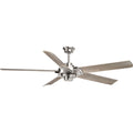 PROGRESS LIGHTING P2546-09 Brushed Nickel Ellwood Collection 68" Carved Wood Blade
