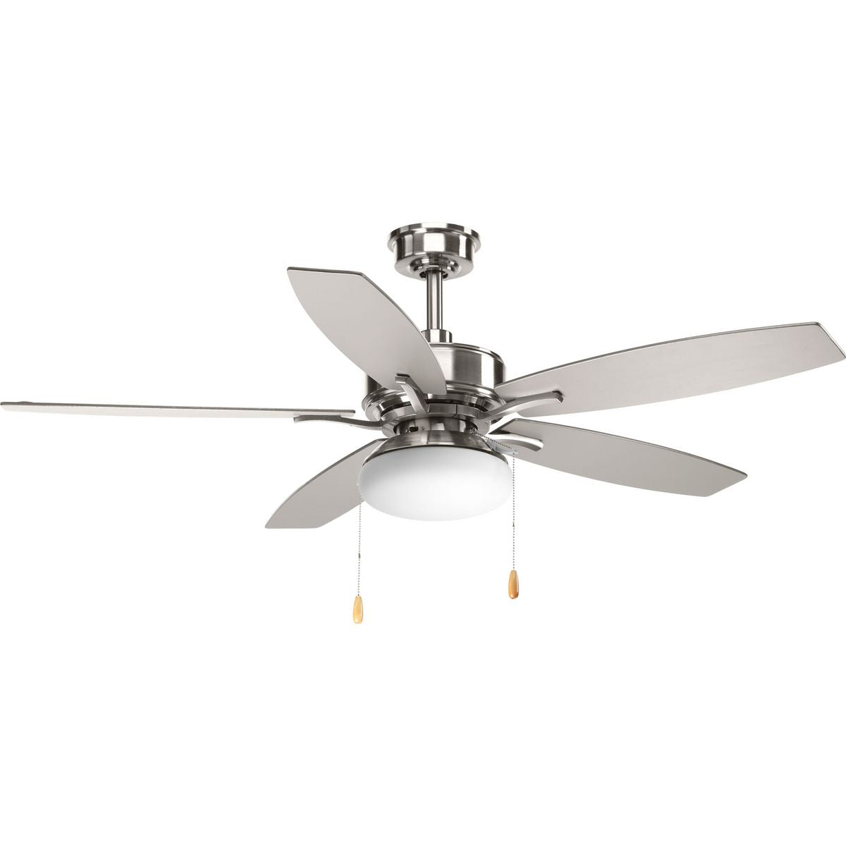 PROGRESS LIGHTING P2552-09 Brushed Nickel Billows Collection 52" 5 -Blade Ceiling Fan