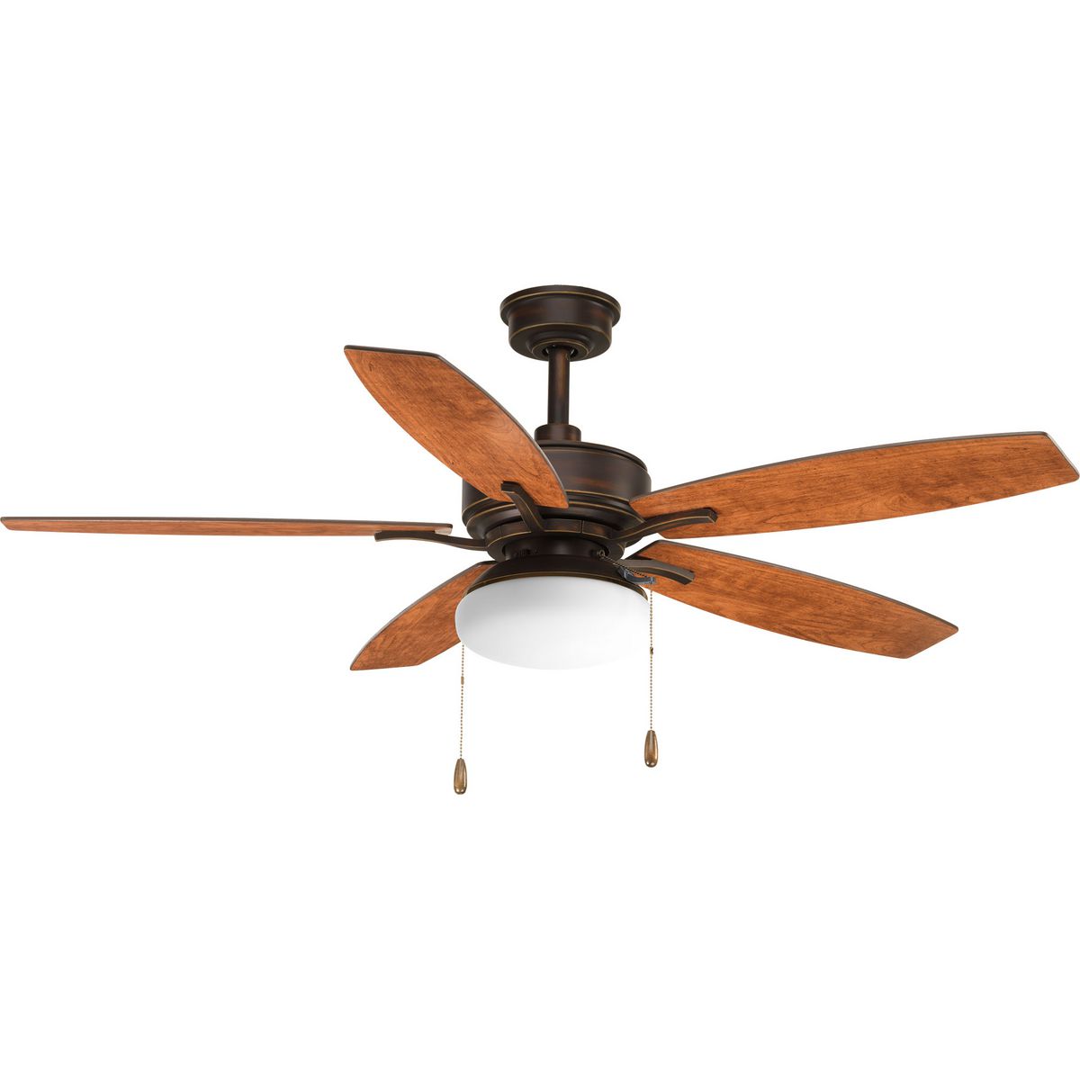 PROGRESS LIGHTING P2552-20 Antique Bronze Billows Collection 52" 5 -Blade Ceiling Fan