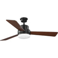 PROGRESS LIGHTING P2553-129WB Architectural Bronze Trevina II Collection 52" Three-Blade Architectural Bronze Ceiling Fan