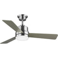 PROGRESS LIGHTING P2555-0930K Brushed Nickel Trevina II Collection 44" Three-Blade Brushed Nickel Ceiling Fan