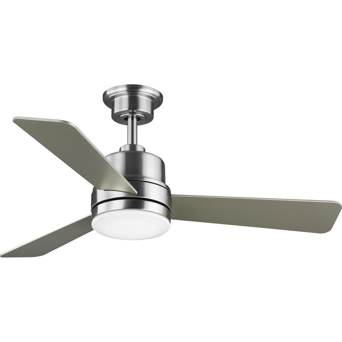 PROGRESS LIGHTING P2555-0930K Brushed Nickel Trevina II Collection 44" Three-Blade Brushed Nickel Ceiling Fan
