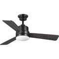 PROGRESS LIGHTING P2555-3130K Black Trevina II Collection 44" Three-Blade Black Ceiling Fan
