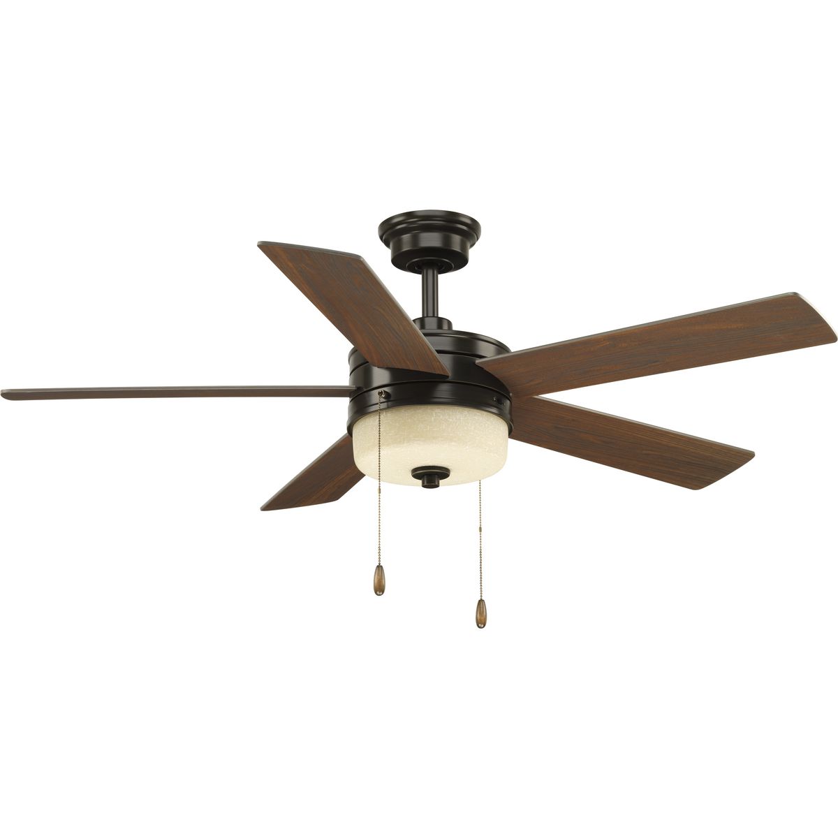 PROGRESS LIGHTING P2558-2030K Antique Bronze Verada Collection 52" Five-Blade Ceiling Fan with LED Light