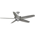 PROGRESS LIGHTING P2560-09WW Weathered Wood Caleb Collection 68-Inch 5-Blade Brushed Nickel AC Motor Transitional Ceiling Fan