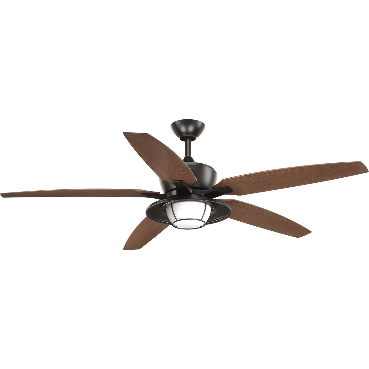 PROGRESS LIGHTING P2564-2030K Antique Bronze Montague Collection 60" Indoor/Outdoor Five-Blade Ceiling Fan