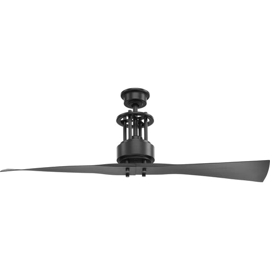 PROGRESS LIGHTING P2570-143 Graphite Spades Collection 56" Two Blade Ceiling Fan